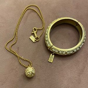 Coach necklace and bracelet combination